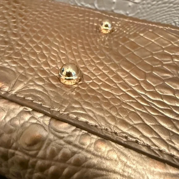 Brahmin Gold Metallic Crocodile Embossed Anywhere Tote - Picture 16 of 16